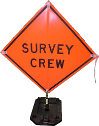 Vinyl Survey Crew Sign